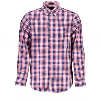 Gant Casual Blue Cotton Shirt with Button-Down Collar - S
