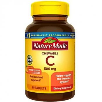 Nature Made Nature Made Vitamin C Chewables Orange, 60 tabs 500 mg