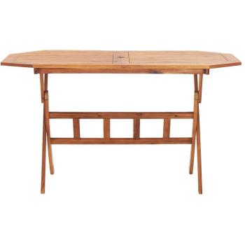 vidaXL Folding Garden Table 135x85x75 cm Solid Acacia Wood