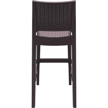 Jamaica Outdoor Weather Proof Bar Stool - Brown, 30 Resin Wickerlook Patio Bar Stool in Brown