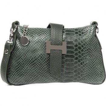 Bolso de mano Allerona en piel auténtica grabado serpiente, diseño italiano Firenze Artegiani