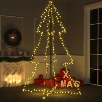 Cono Árbol de Navidad LED 240 luces, interior y exterior, 118x180 cm, colores: blanco frío, blanco cálido, multicolor