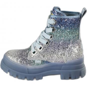 Buffalo Aspha Women's Lace-Up Hi Boots Silver/Blue