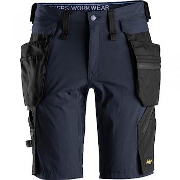 Pantalones Cortos de Trabajo Litework Snickers 6108 con Bolsillos Holster Desmontables para Hombre en Color Marino/Negro 31