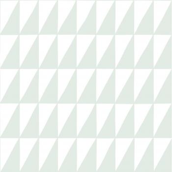 Papel pintado geométrico triángulos verde menta - Estahome - No tejido - 0,53 x 10,05 m