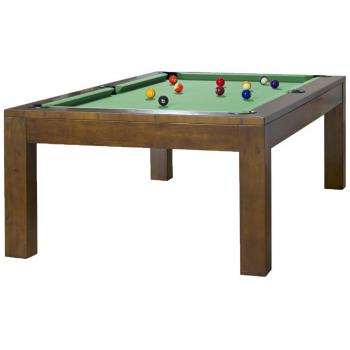 Mesa de billar Modelo Olivia nogal 8 FT. Verde verde