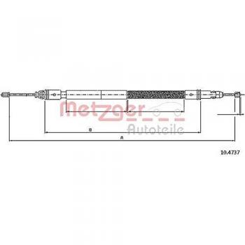 Cable de freno de mano Metzger 10.4737 para Citroen Jumpy, Fiat Scudo y Peugeot Expert