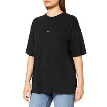 JJXX Caroline Women's Loose T-Shirt - 100% Cotton, Black with Moonbeam Detail