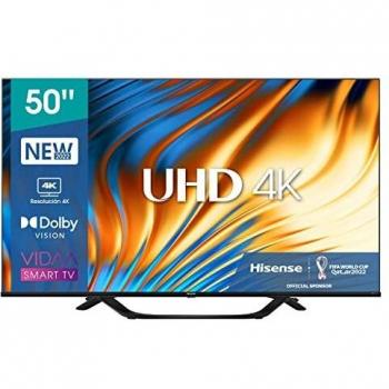 Hisense 50A63H Televisor Inteligente de 50 Pulgadas con Resolución 4K UHD, Dolby Vision HDR, DTS Virtual X, Integración de Disney+, Netflix y Alexa, Conectividad Bluetooth y WiFi