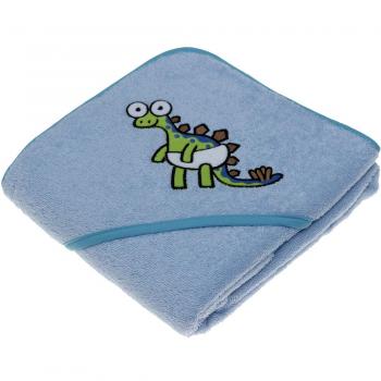 Katuki Saguyaki - Toalla Infantil Azul 100% Algodón con Capucha Bordada, 1x1 m