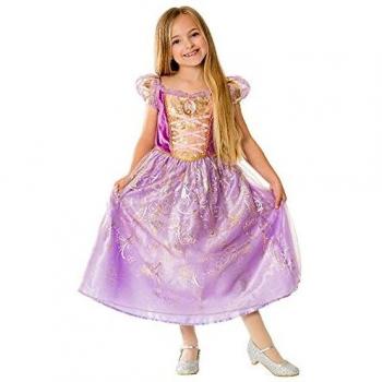 Rubies 3011173-4 Disfraz oficial de Disney Ultimate Princess Deluxe Rapunzel para niñas, vestido de lujo para niños, multi, pequeño