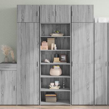Aparador alto Sonoma gris 70x41x185 cm madera de ingeniería multicapa vidaXL