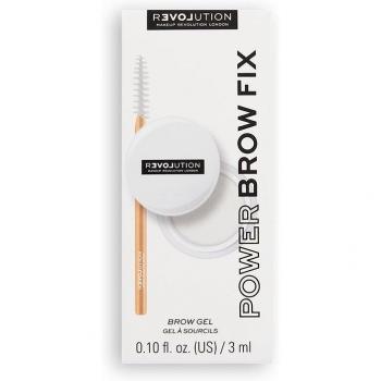 Revolution Relove Power Brow Eyebrow Gel with Brush, Shade Clear, 3 ml