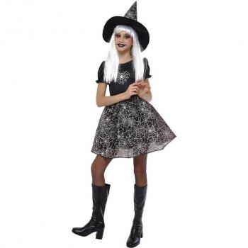 Disfraz de Bruja Spiderweb luminiscente para niña