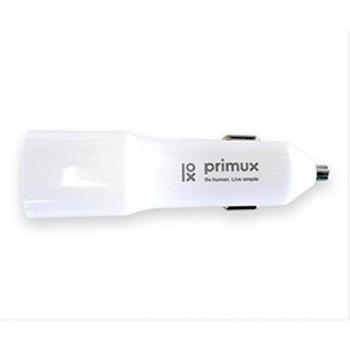 Primux Ultrarrápido - Cargador de Coche USB, Color Blanco