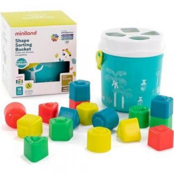 Cubo de Formas Encajables Turquesa Miniland