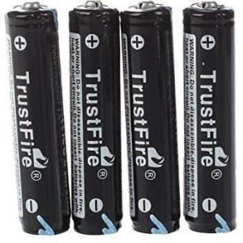 Trust Fire 4tlg AAA 600 mAh 3,7 V 10440 batería de litio con PCB Protected vorstand
