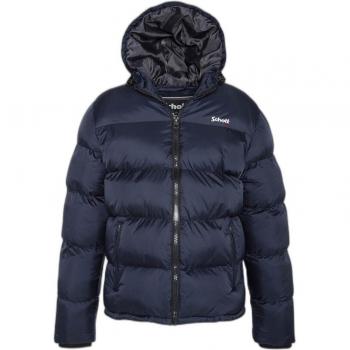 Chaqueta de plumas con cremallera y capucha bordada Schott Idaho 2