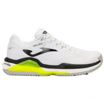 Joma Zapatillas de Pickleball para Hombre, Malla Transpirable, Amortiguación Reactiva, Suela de Goma Duradera, Color Blanco, Talla 38 EU