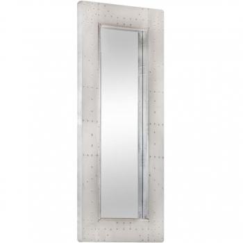 Espejo Aviador de Metal Dimensiones 50 x 50 cm, 80 x 50 cm, 110 x 50 cm para Cuarto, Baño, Aseo y Pasillo - Color Plateado