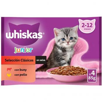 Whiskas Junior Selección de Carnes en Gelatina para Gatitos 52 x 85 g