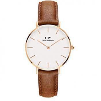 Daniel Wellington Petite Durham, Reloj Marrón/Oro Rosado, 28mm, Cuero, para Mujer