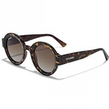 Gafas de sol redondas polarizadas D.Franklin para mujer estilo retro (Carey)
