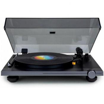 Thomson TT700 Premium Vinyl Turntable with AT91 Phono Cartridge - Black, 33/45 RPM, Preamplified