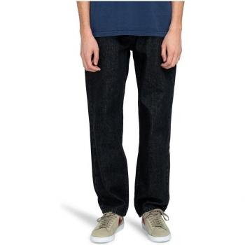Element Relaxed Fit Men's Straight Jeans - Black, Size W26, Classic 5-Pocket Trousers