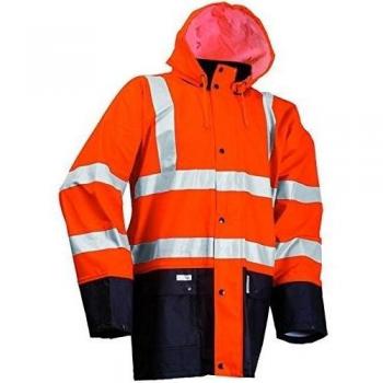 Lyngsoe lr37 - 05/03-L tamaño grande chaqueta - Hi-Viz naranja/azul marino