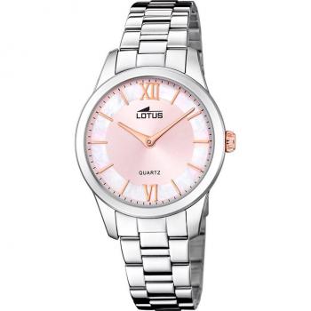 Reloj Lotus Trendy 18889/2 para Mujer, Esfera Rosa, Caja de Acero Inoxidable 316L Plateado