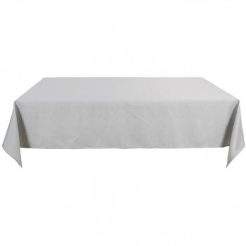 Deconovo Manteles de Mesa Rectangular Efecto Lino para Cocina 130 x 280 cm Gris Claro