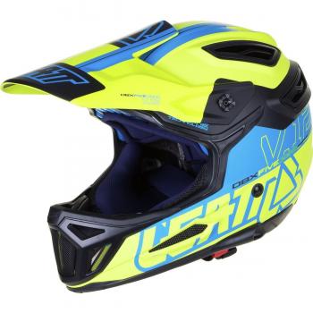 Leatt Dbx 5.0 V12 casco Mixta, color Lime/Bleu, tamaño 59-60 cm