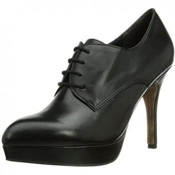 Tamaris 23301 - zapatos con cordones de cuero mujer, color negro, talla 38 EU