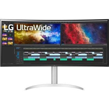 LG 38BQ85C-W Pantalla para PC Curvo UltraWide 37.5 QHD+ (3840 x 1600 píxeles) IPS con puertos HDMI, DisplayPort y USB-C en color blanco