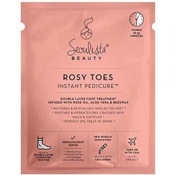 Calcetines Pedicure Instantáneo Rosy Toes® Biocelulosa 18 ml de Seoulista Beauty