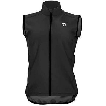 Briko Fresh Packable Vest Chaleco Cortavientos Ciclismo, Hombre, Black, M