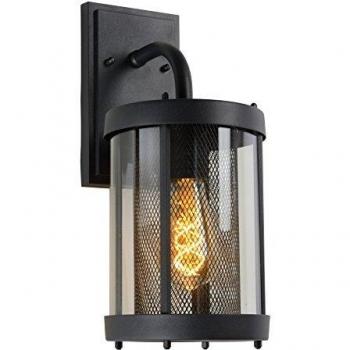 Aplique de exterior Makkum - Lámpara de pared estilo cottage - 1xE27 - IP23 - Negro