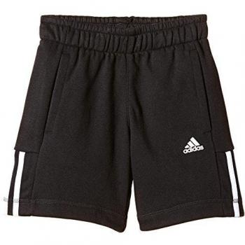adidas YB ESS M3S KFTS - Pantalón corto para hombre, color negro / blanco, talla 128