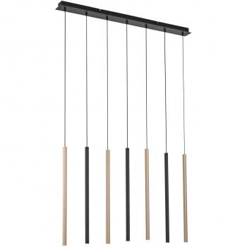 Lámpara colgante LED Flute, atenuable, 7 luces