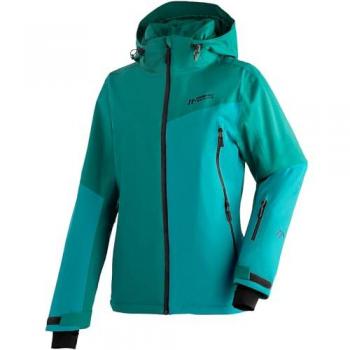 Chaqueta de Tourismo Impermeable Maier Sports Nuria para Mujer, Verde, Talla 48, Ajuste Regular, 100% Poliéster, 3 Bolsillos con Cremallera