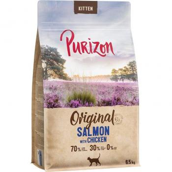 Purizon Kitten Salmon & Chicken Grain-Free Dry Cat Food - 6.5 kg Bag (5.5 kg + 1 kg Free)