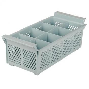 Cestillo Romux® para Cubiertos con Separadores - Organizador Redondo de Plástico Resistente para Lavavajillas Profesional y Hostelería