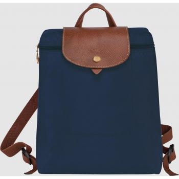 Longchamp Women's Le Pliage Backpack - Marine Blue, Style Number: 1699089, Material: Nylon, Features: Foldable design, Leather trim, Top handle and adjustable shoulder straps, Snap closure, Interior pocket