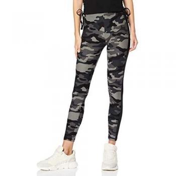 Urban Classics Women's Camo Stripe Leggings - Dark Camo/Black - Sizes XS to 5XL