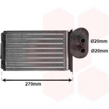 Radiador de calefacción VAN WEZEL 58006296, tipo: radiador, características: diseño compacto, fácil instalación, eficiente en la distribución del calor, compatible con múltiples modelos de vehículos