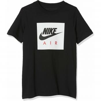 Nike B NSW Air Box T-Shirt, Niños, Black/University Red, XS