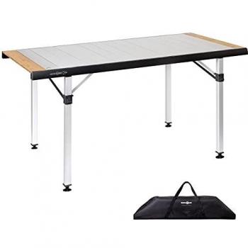 Mesa de Camping Plegable Brunner Quadra Tropic 6 Ajustable 146x70xH72,5 cm