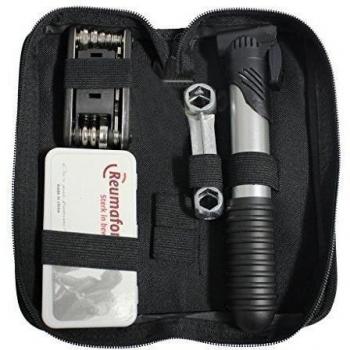 KurtzyTM Herramienta de Reparación de Bicicletas de 4-Piezas Kit Multi Herramienta Set de Reparación y Mantenimiento de Pinchazos.