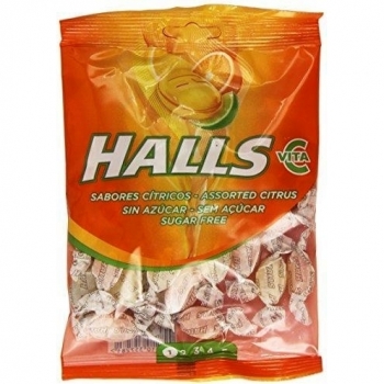 Halls - Sabores Cítricos - Caramelos sin azúcar con vitamina C - 100 g